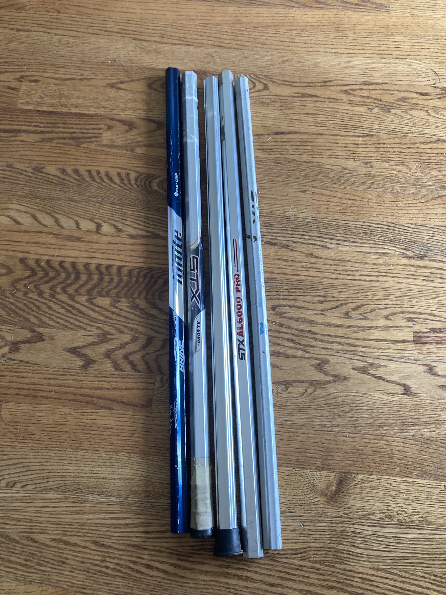 Five used lacrosse shafts SidelineSwap