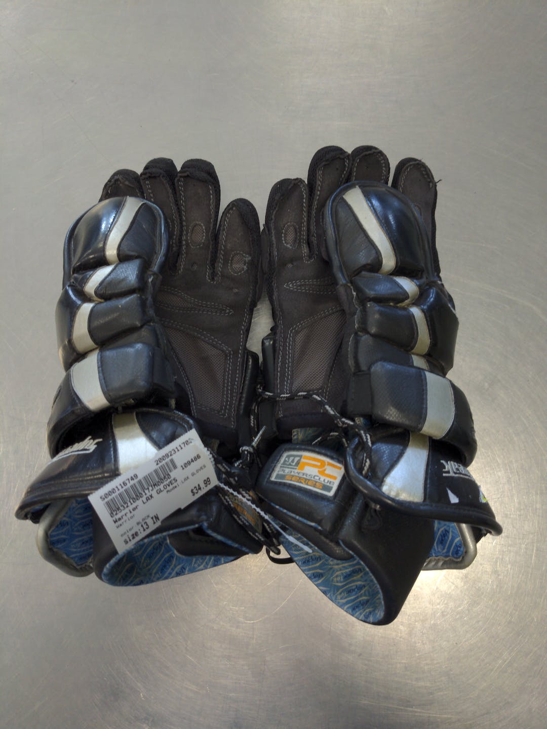 Used Warrior Lax Gloves 13" Lacrosse Mens Gloves SidelineSwap