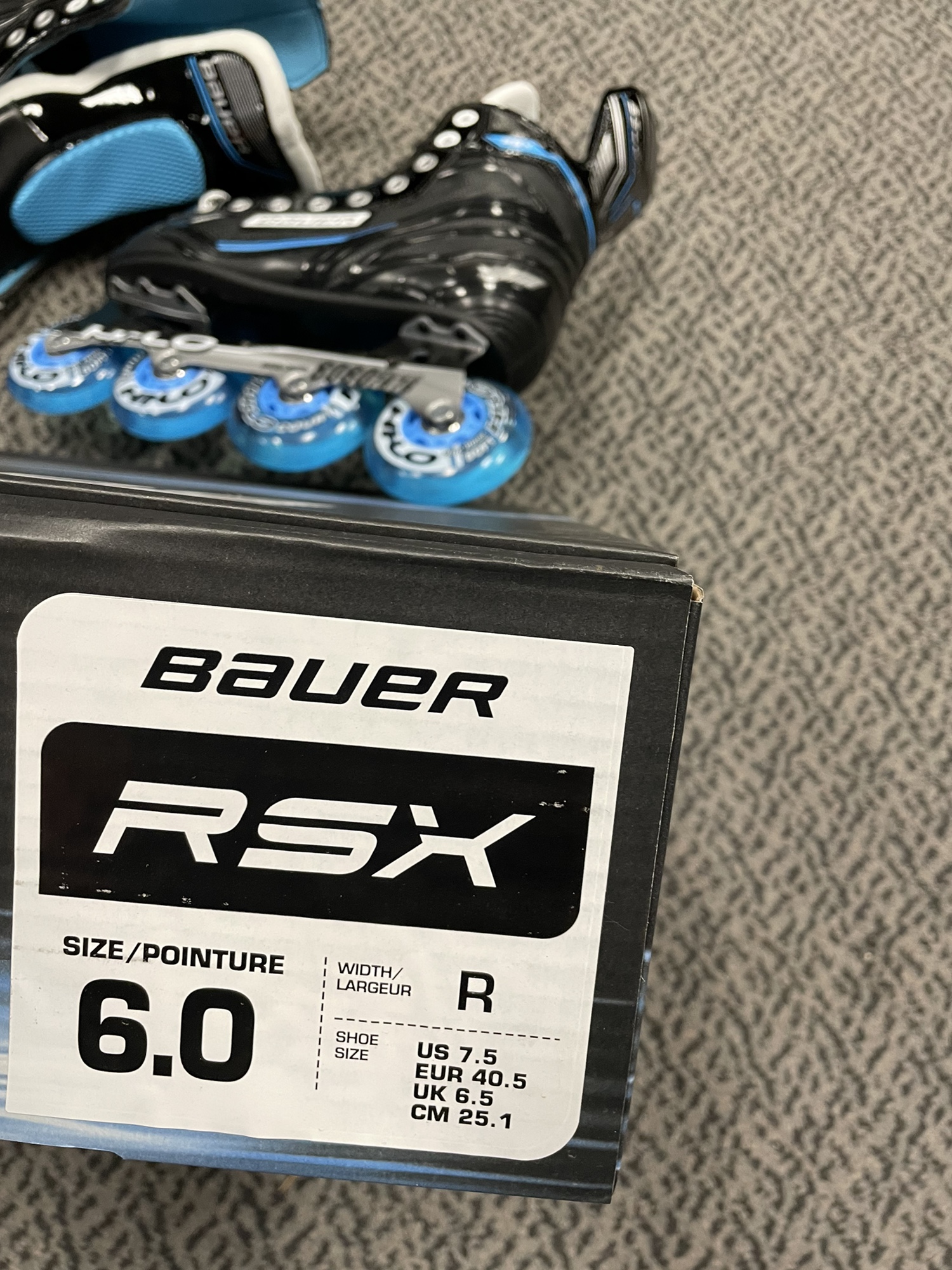 Bauer RSX size 6 roller hockey skate SidelineSwap