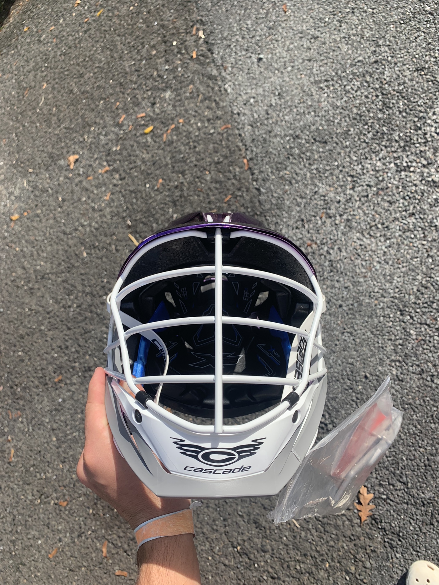 Cascade XRS Brand New Chrome Purple Limited Edition Lacrosse Helmet