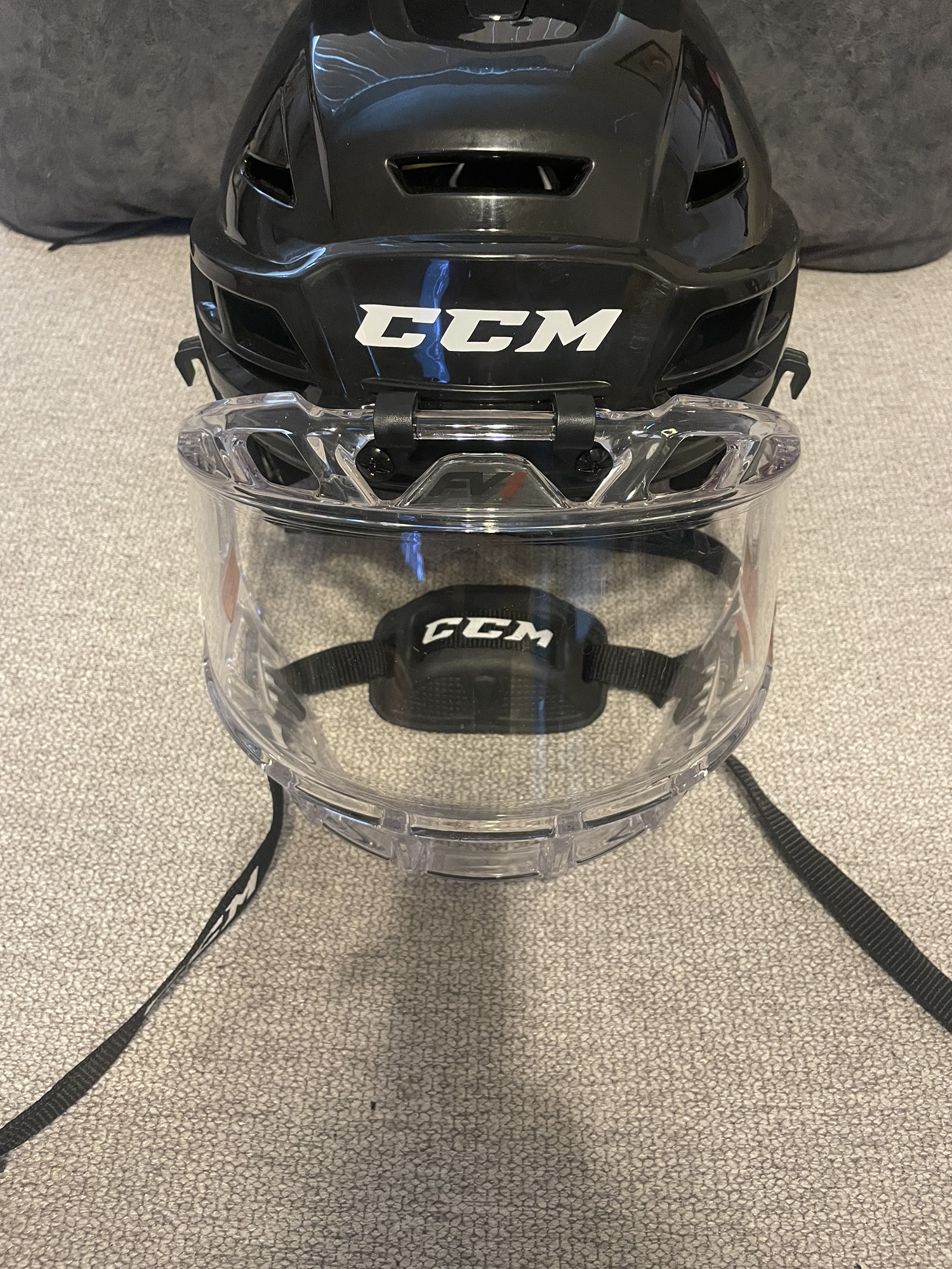Used CCM Tacks 310 Hockey Helmet with CCM FV1 Full Face Visor