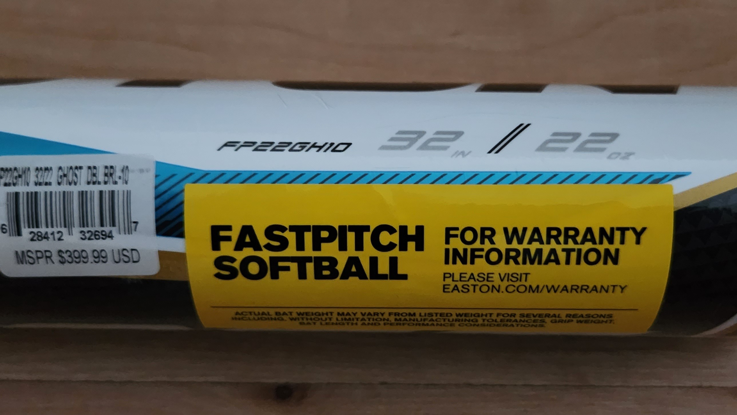 Brand New NIW 2022 Easton Ghost FP22GH10 Fastpitch Softball Bat 32
