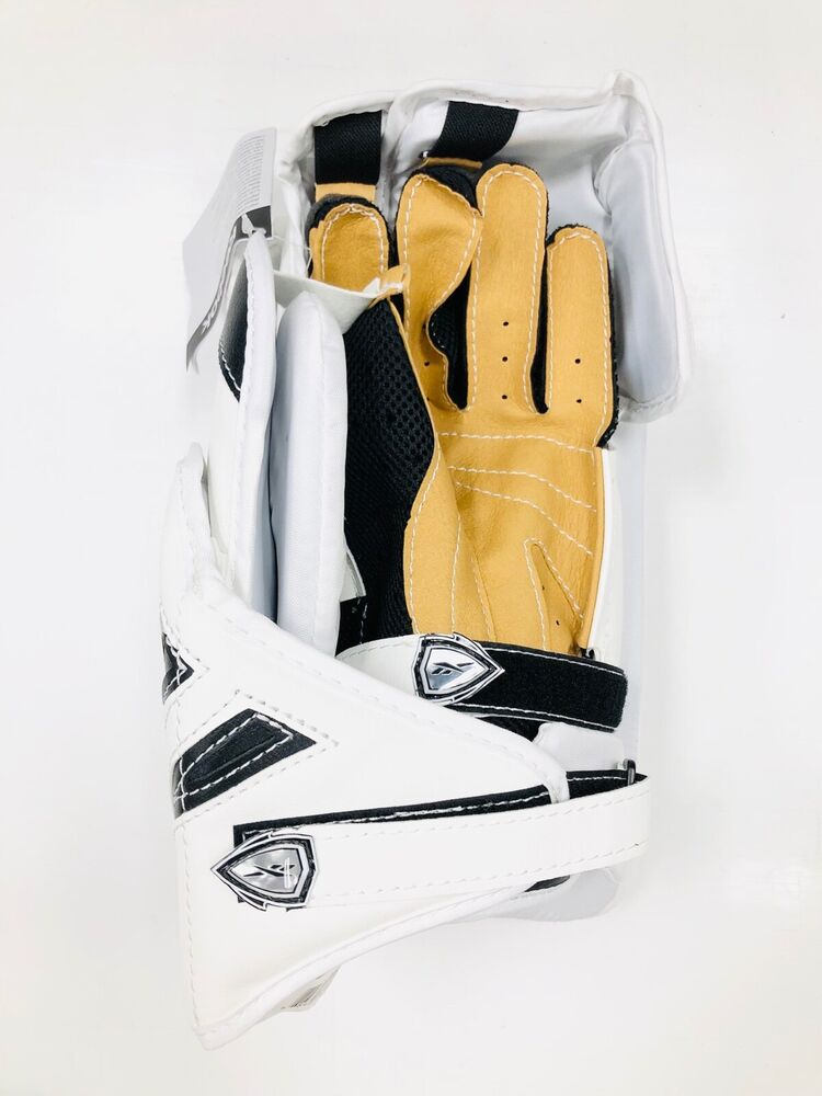New Reebok L9 Intermediate Hockey Goalie Blocker White Black Off Hand