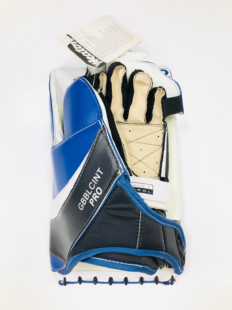 New CCM Blockade Pro Intermediate Hockey Goalie Blocker Blue Black Off