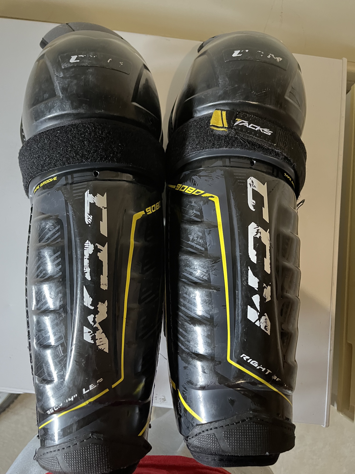 Used CCM Tacks 9080 Shin Pads SidelineSwap