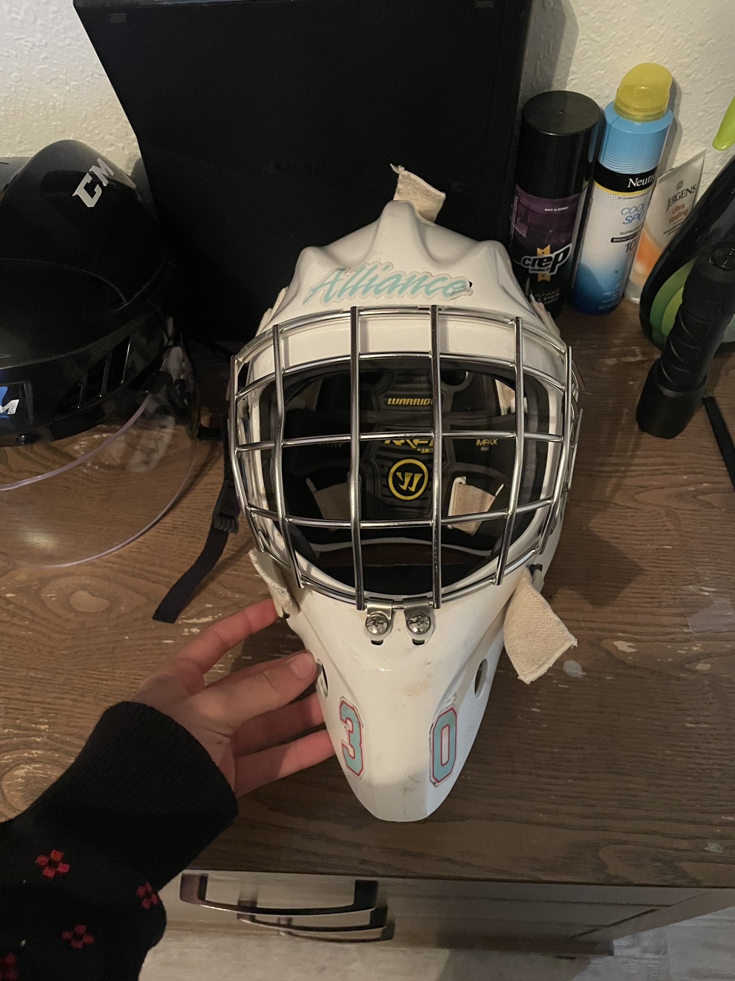 Warrior RF1 non carbon fiber Goalie helmet SidelineSwap