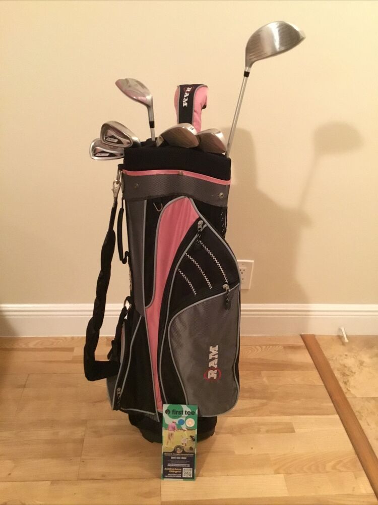 RAM Ladies Cubik Full Set (Driver, 3H, 4H, 7PW) Graphite Shafts & Cart