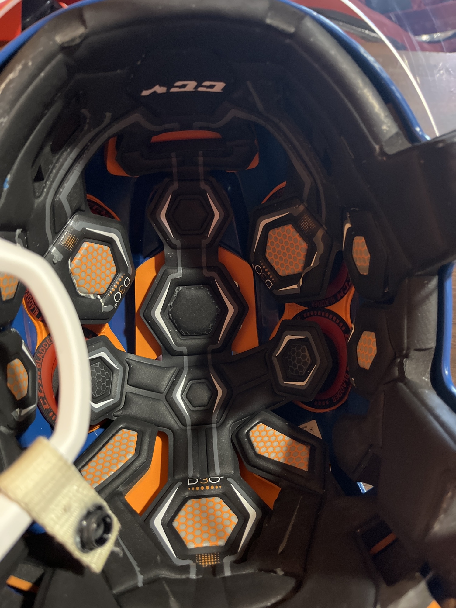 Used Blue CCM Tacks 710 Pro Stock Helmet Size Medium SidelineSwap