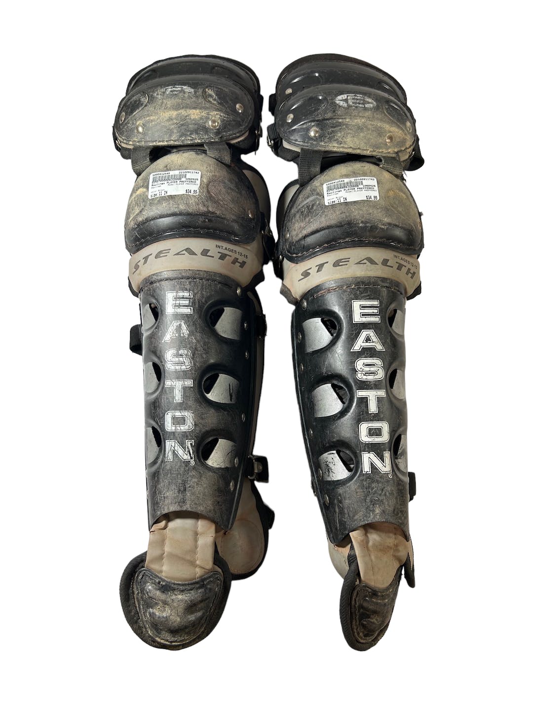 Used Easton Stealth Intermediate Catcher's Shin Guards SidelineSwap