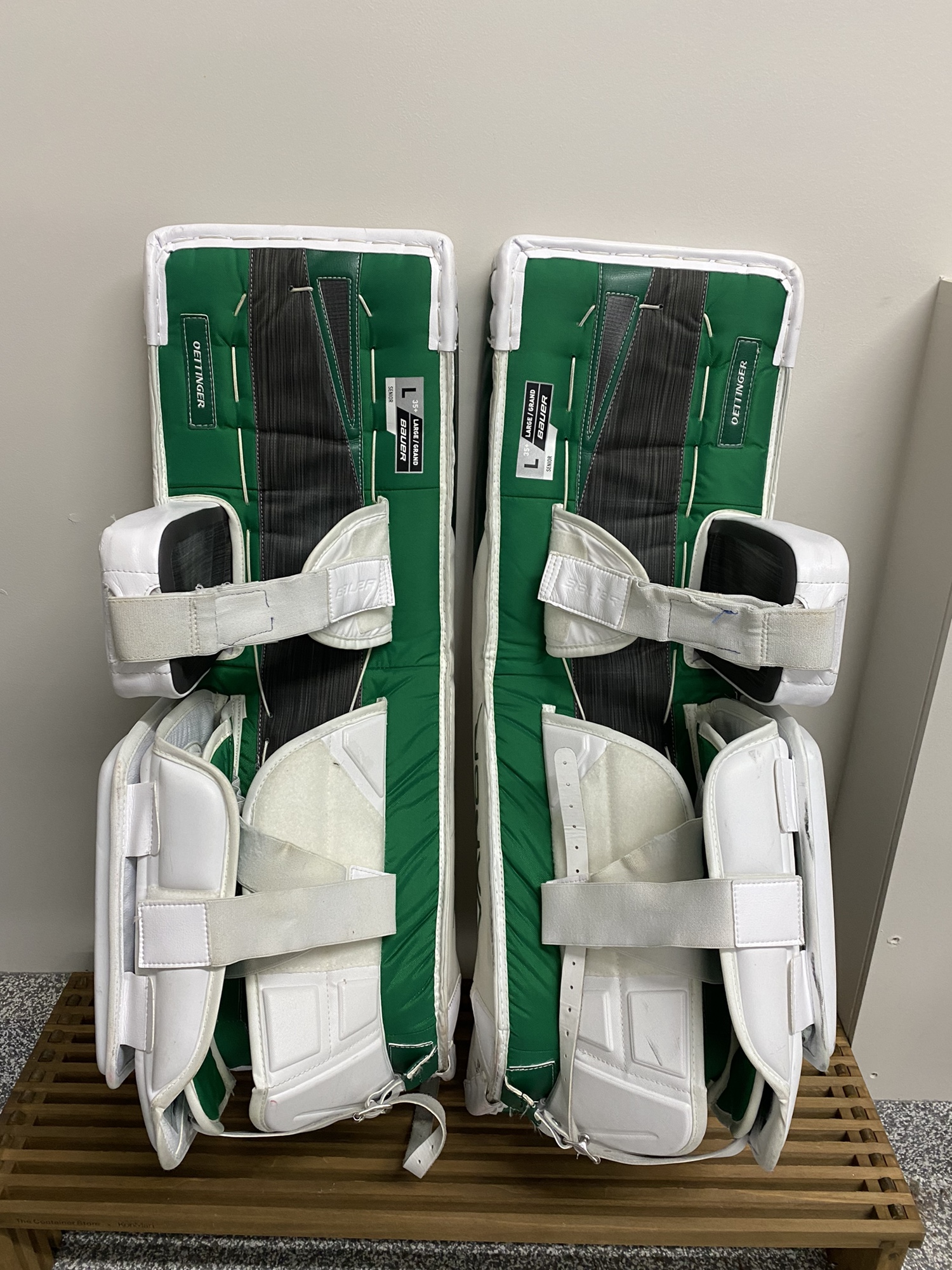 Pro Stock Jake Oettinger Bauer Vapor Hyperlite Leg Pads Large