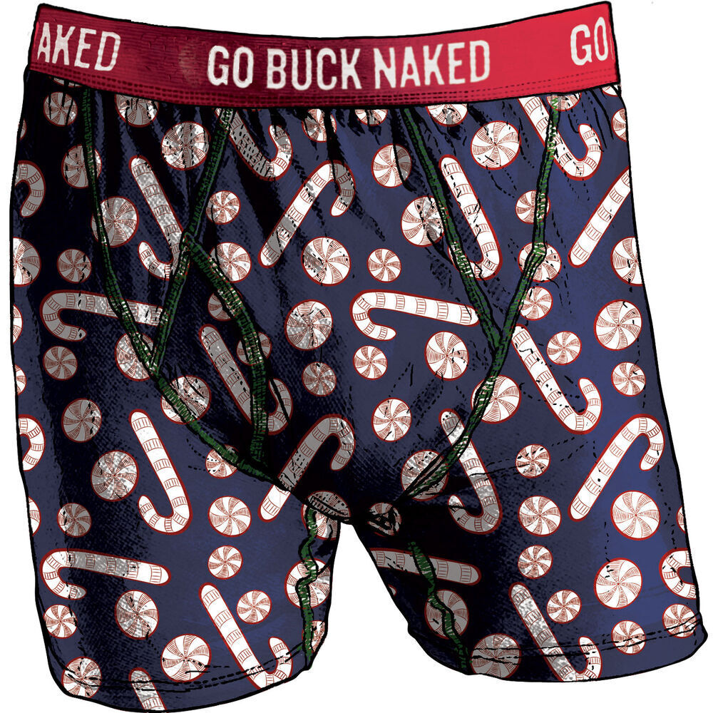 NEW Duluth Buck Naked Candy Cane/Peppermint Boxer Brief Mens Large (L
