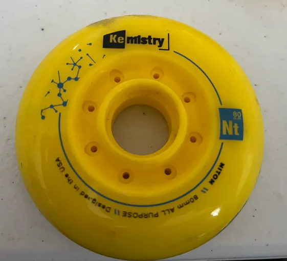 Tour Kemistry Cyclonium 78A Inline Skate Wheel Mens Sz 80mm Yellow