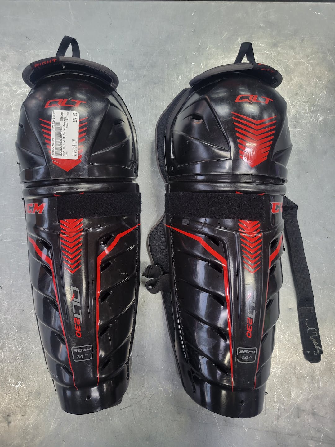 Used Ccm Qlt 230 14" Hockey Shin Guards SidelineSwap