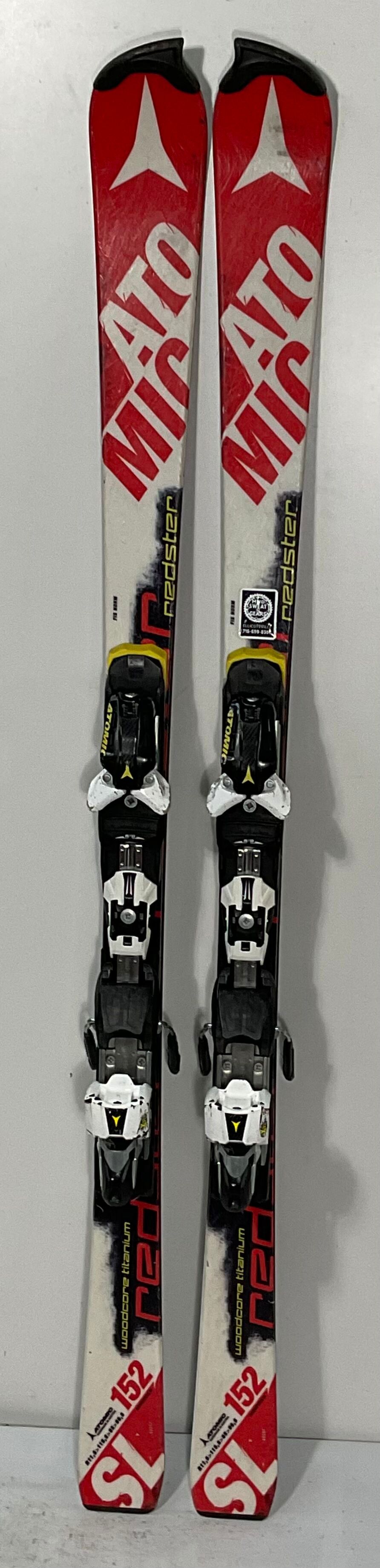 Used Atomic 152 cm Racing Redster SL Skis With Atomic X12 Bindings (455