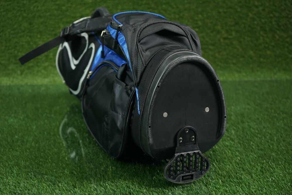 MICHELOB ULTRA 7WAY DIVIDER GOLF STAND BAG W/ LOGO, BLACK/BLUE