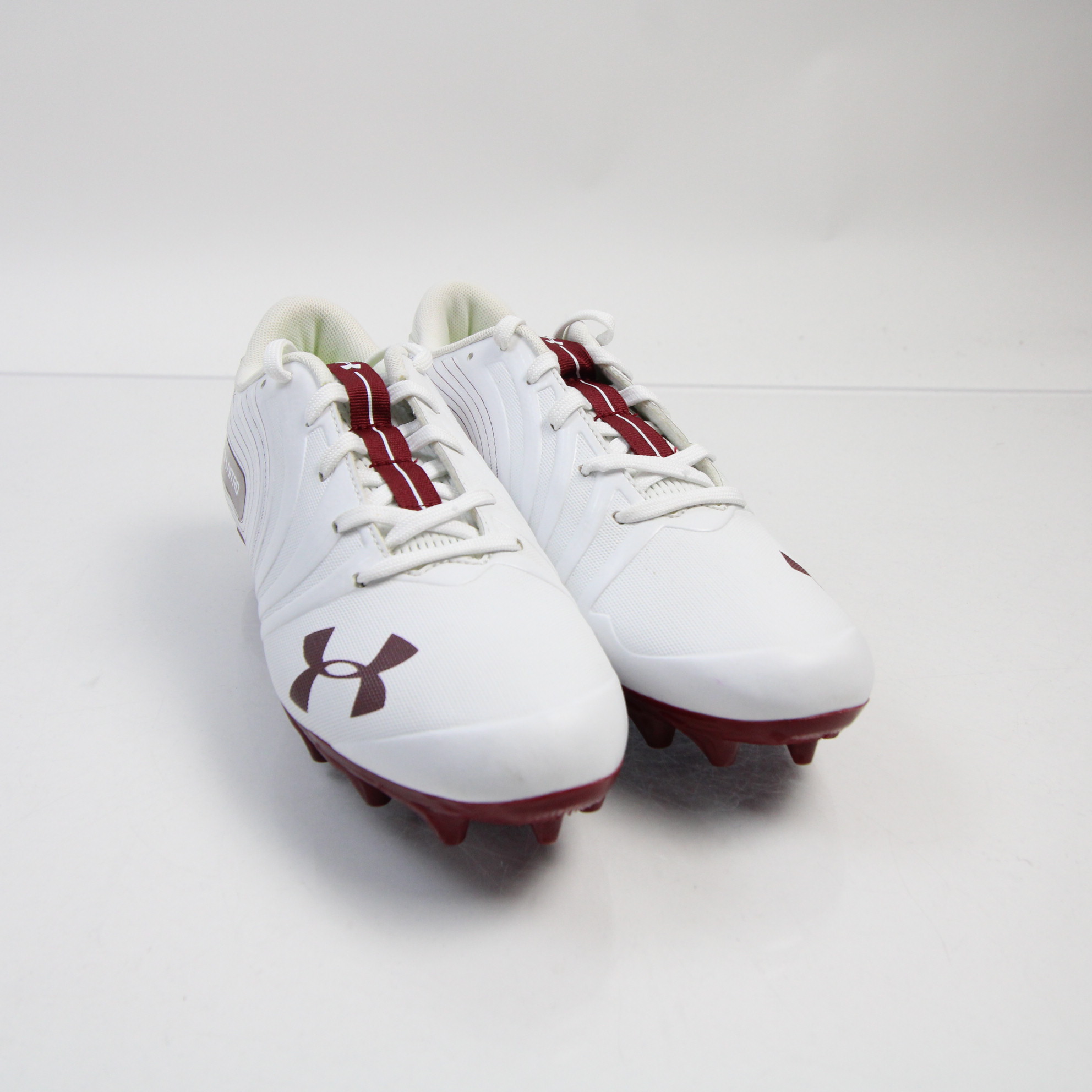 Under Armour Football Cleat Men's White/Maroon New without Box 10.5 SidelineSwap