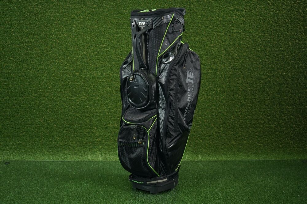 WELLZHER TRUE ERGONOMIC TE 14WAY DIVIDER GOLF CART BAG, BLACK/GREEN