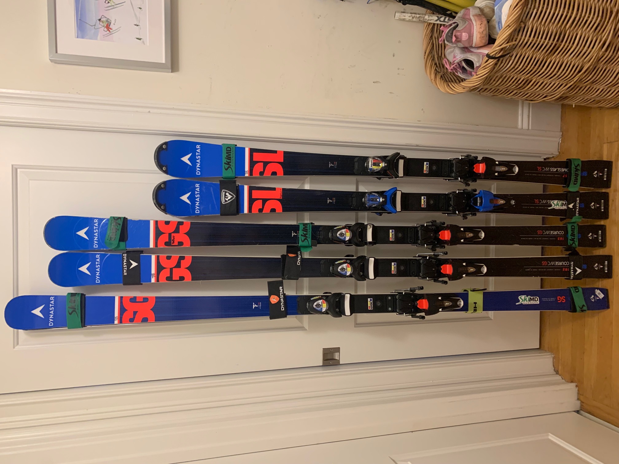 Like new Dynastar 183 cm Super G Racing Skis With Bindings 15 Din