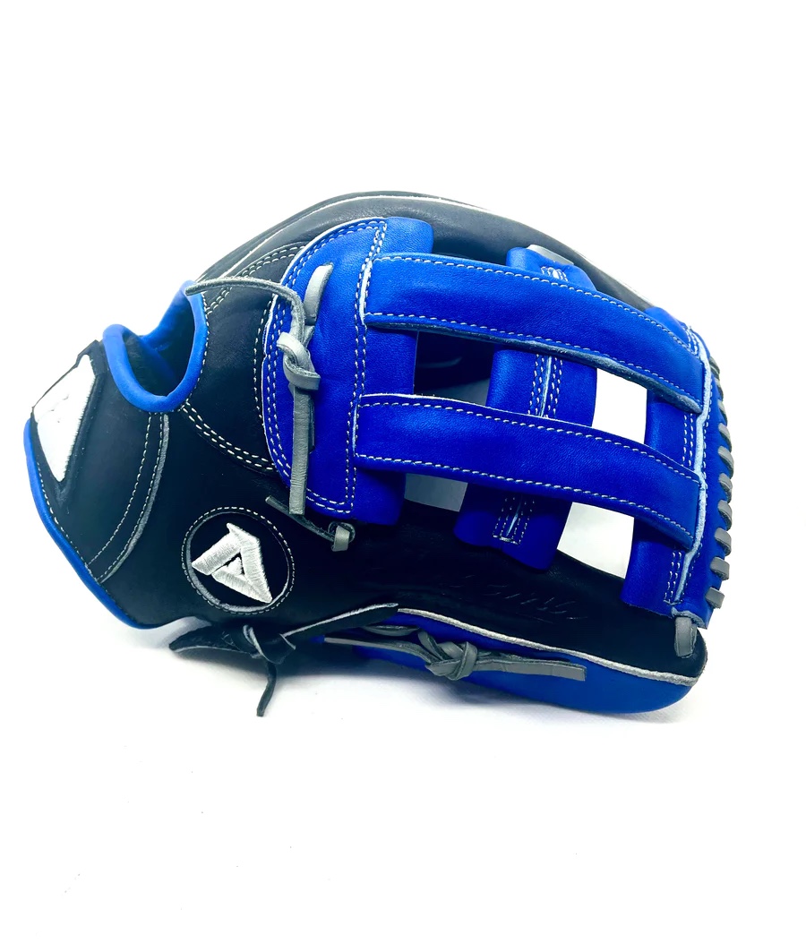 Custom Akadema Torino Series 12.75” Inch H Black Blue Gray Infielders Glove SidelineSwap
