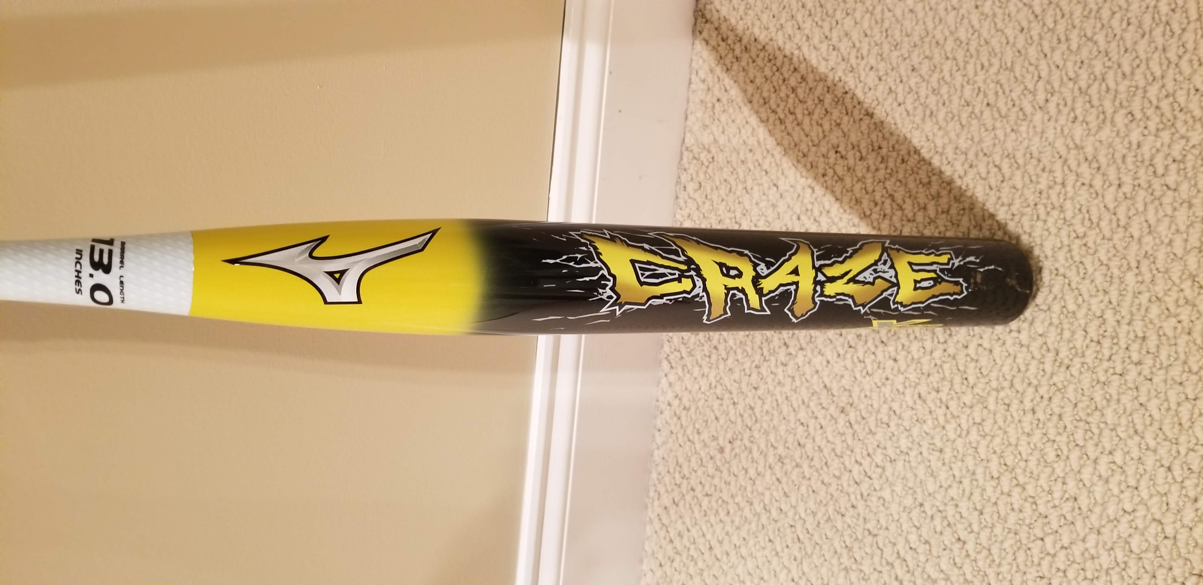 New Mizuno Craze Slow Pitch Xtreme Black Array Carbon Bat (4.5) 29 oz
