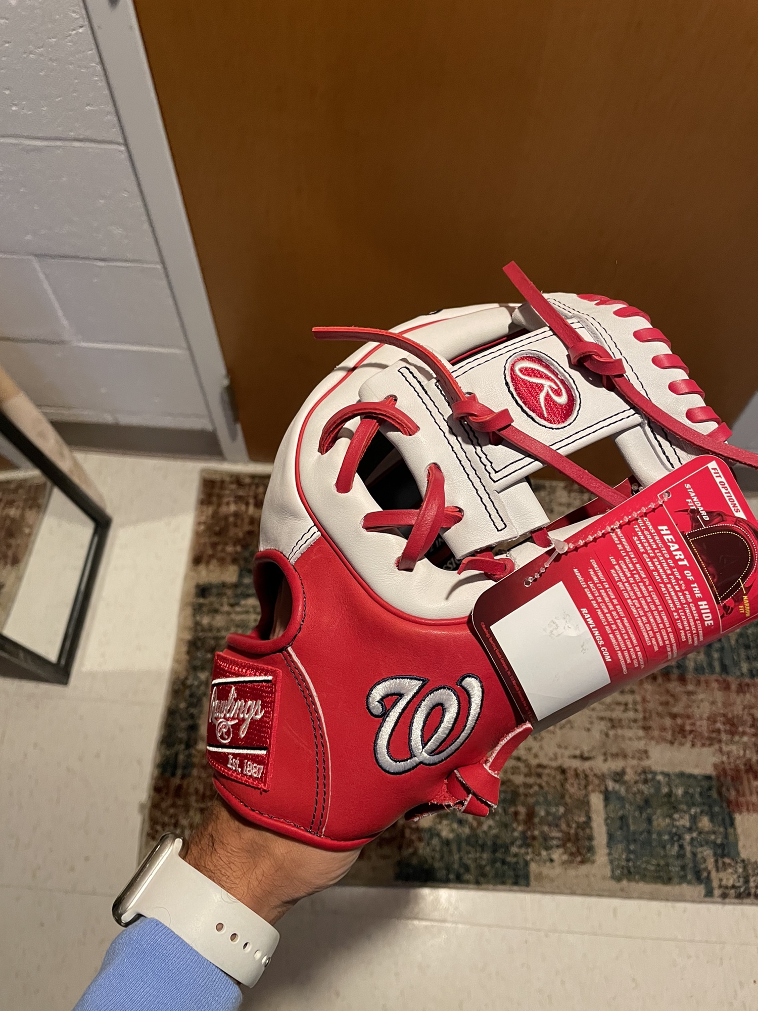 MLB Logo Washington Nationals Infield 11.5" Heart of the Hide Baseball