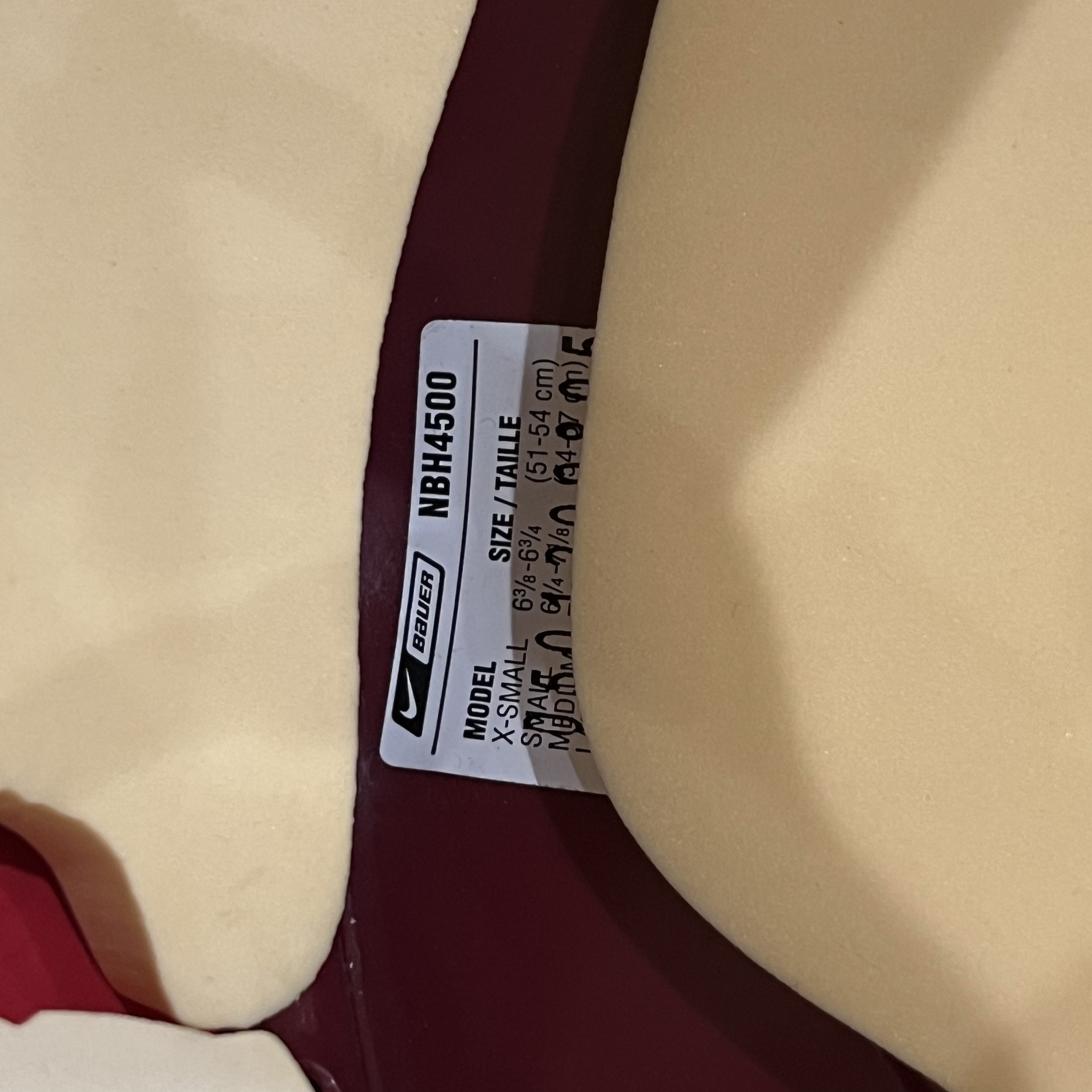 Bauer Nike 4500 Senior Large Hockey Helmet Maroon SidelineSwap