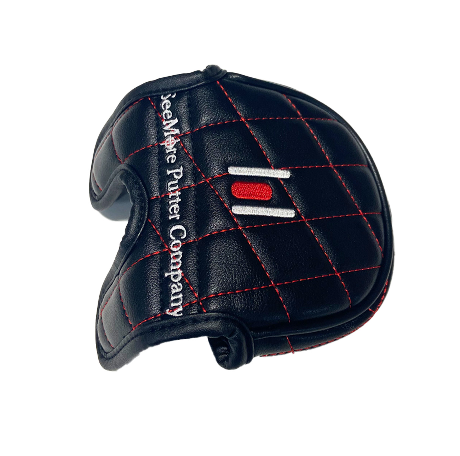 NEW SeeMore Black w/ Red Stitching Center Shaft Mallet Golf Putter Headcover SidelineSwap