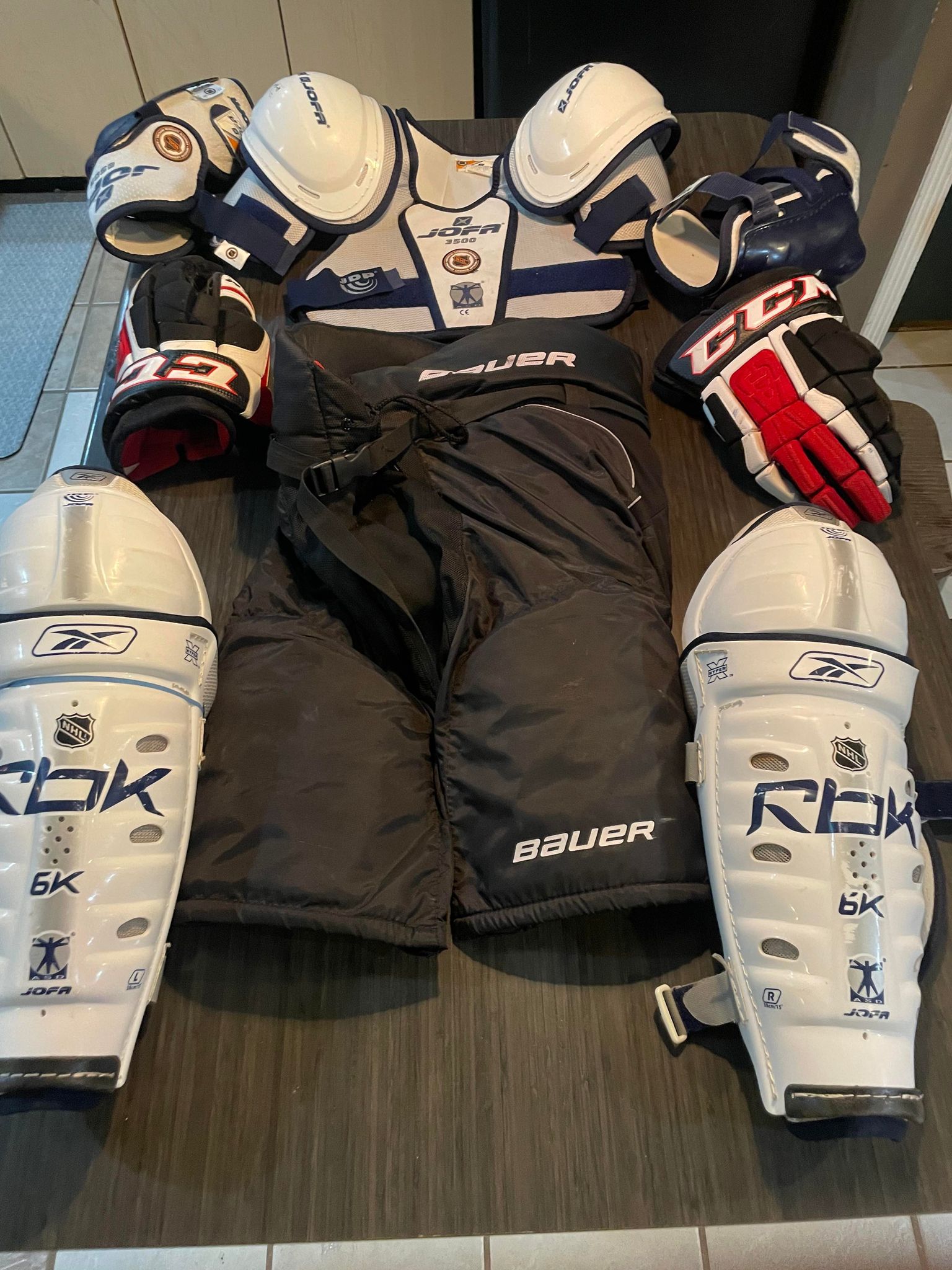Jofa NHL Pro Stock FULL SET Senior MEDIUM Hockey Equipment set