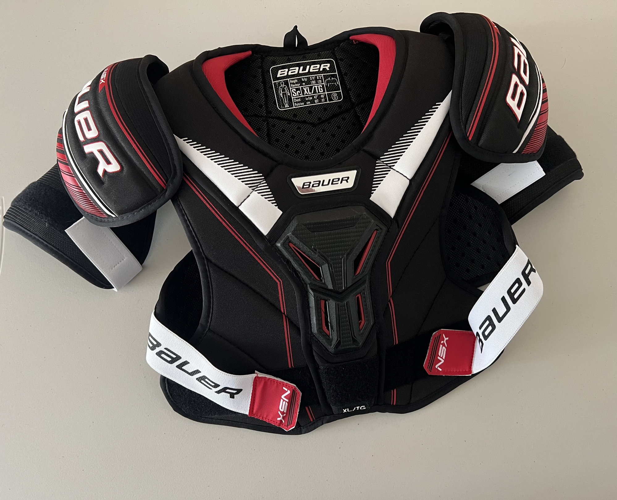Senior Extra Large Bauer NSX Shoulder Pads SidelineSwap