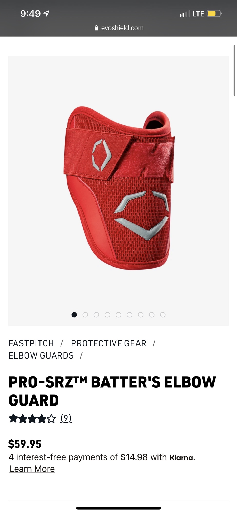 Evoshield PROSRZ™ BATTER'S ELBOW GUARD SidelineSwap