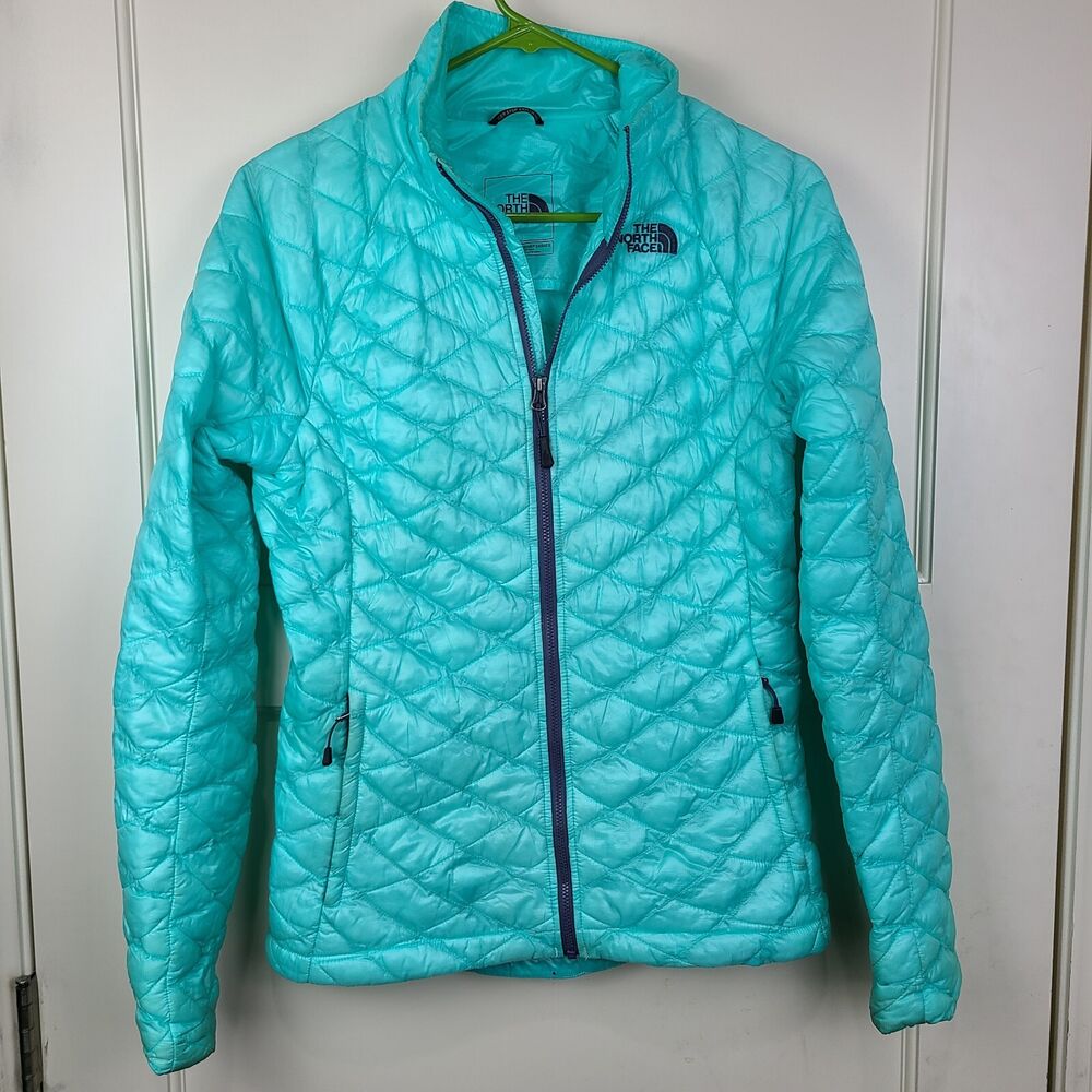The North Face Thermoball Mint Green Jacket Puffer Winter Coat Women's