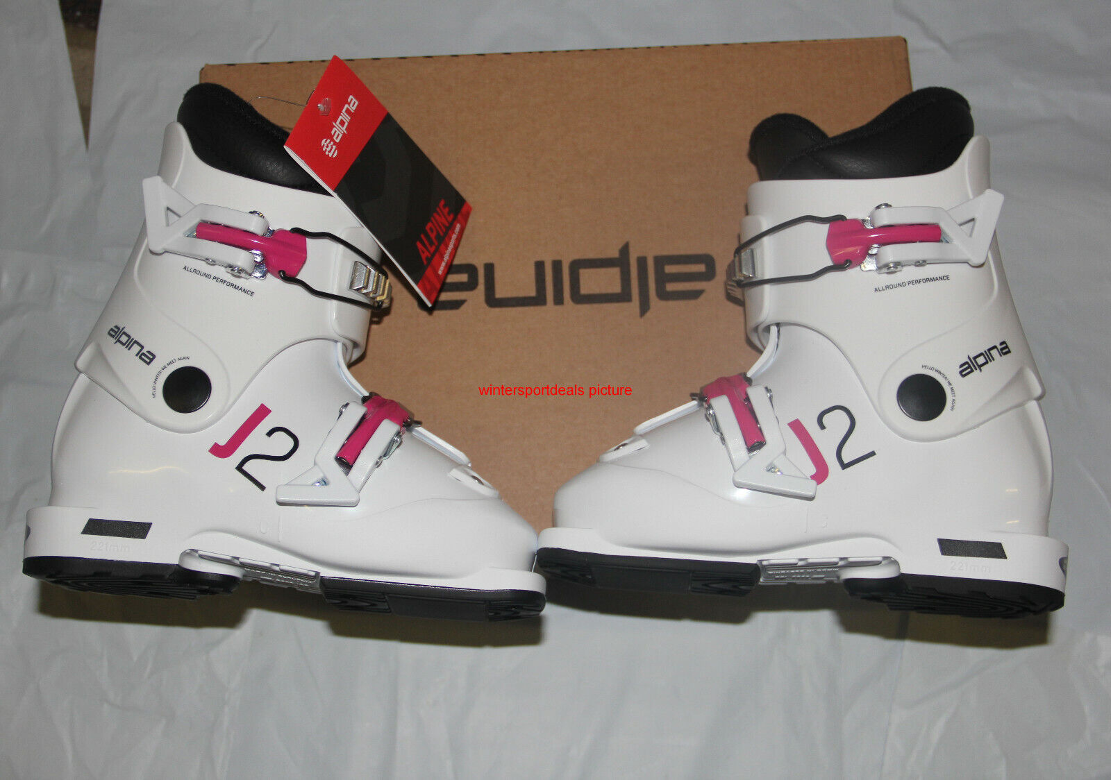 NEW 2023 kids girl's ski boots little kids ski boots Alpina J2 Europe