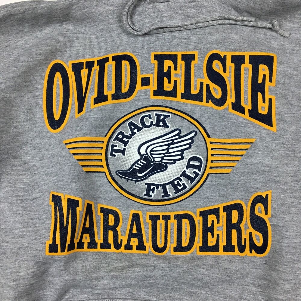 Vintage OvidElsie Marauders High School Track and Field Hoodie Russell