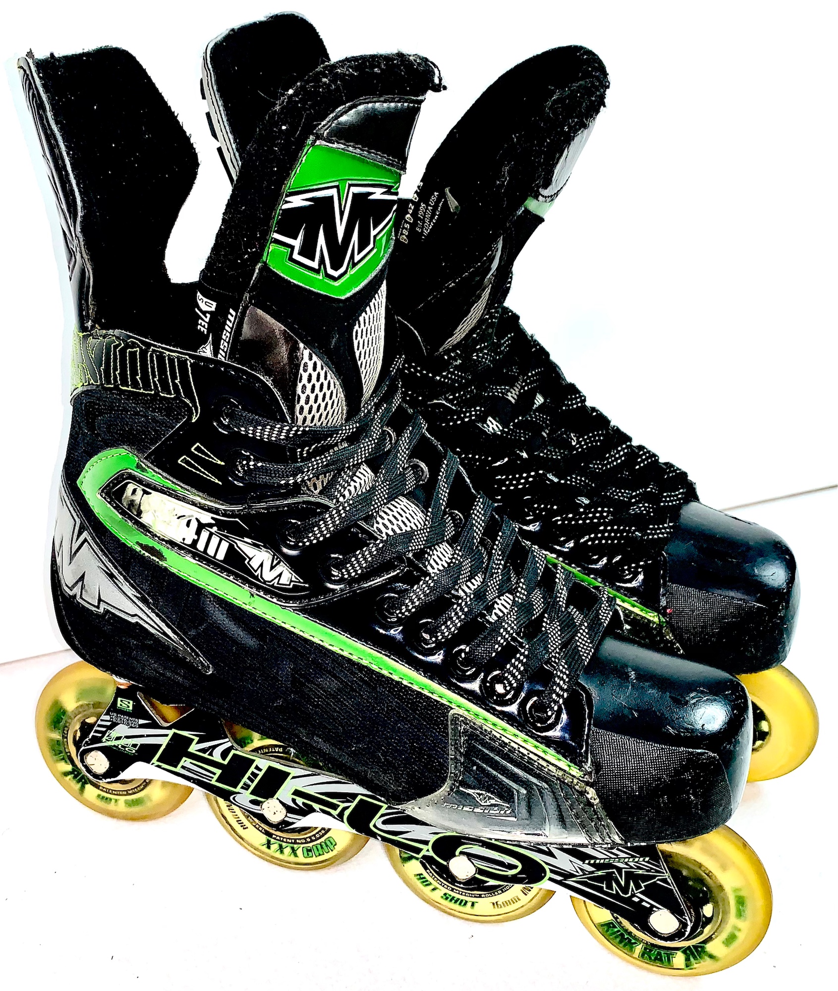 MISSION Axiom T6 Inline Hockey Roller Skates Size 7EE (8.5 US Men / 10