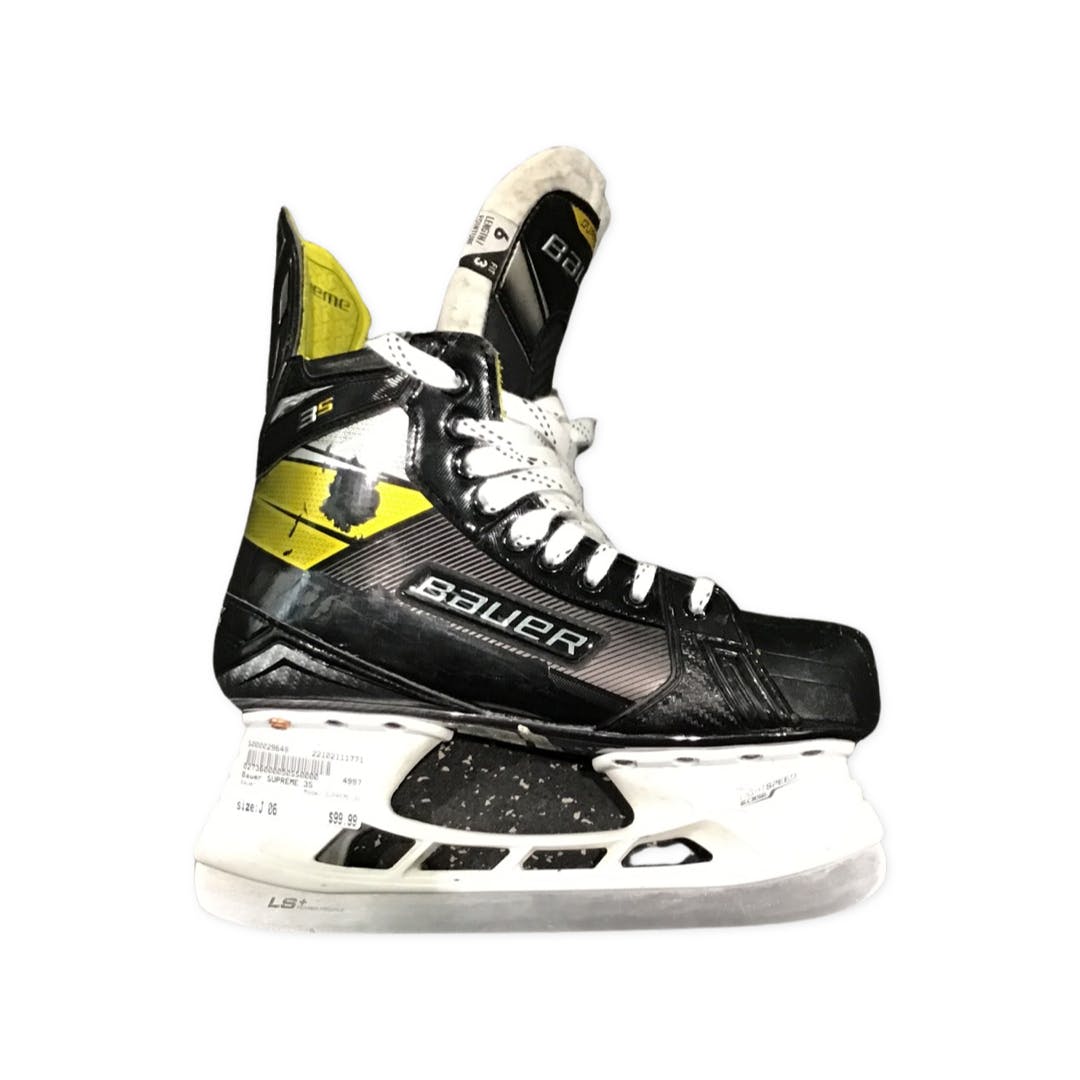 Used Bauer Supreme 3s Junior 06 Ice Hockey Skates SidelineSwap