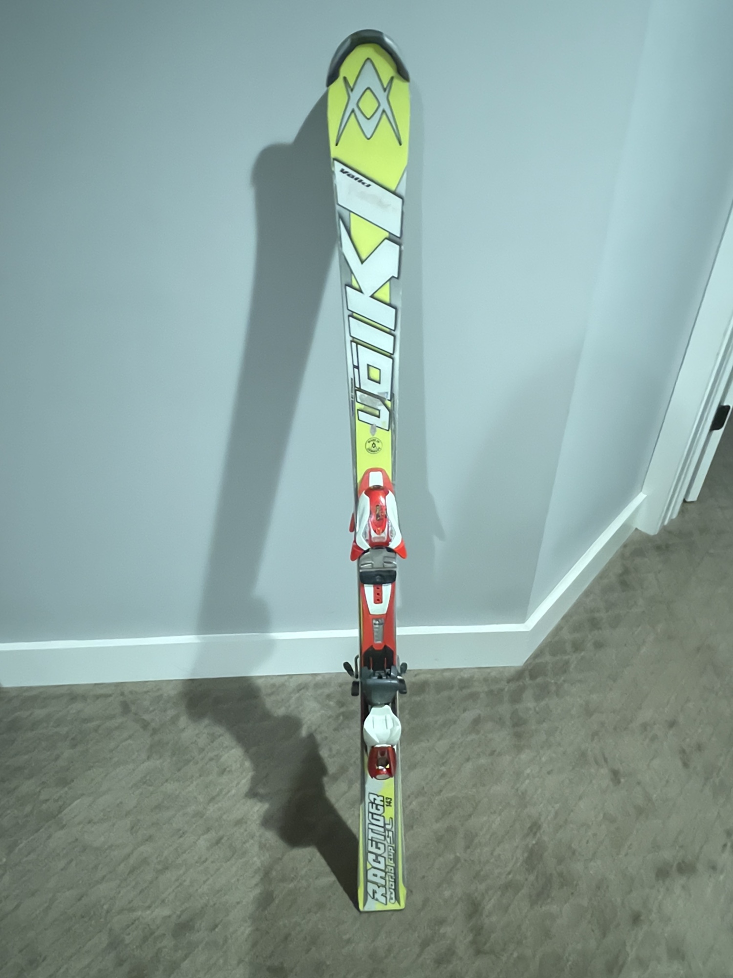 Used 143 cm With Bindings Racetiger SL Skis SidelineSwap