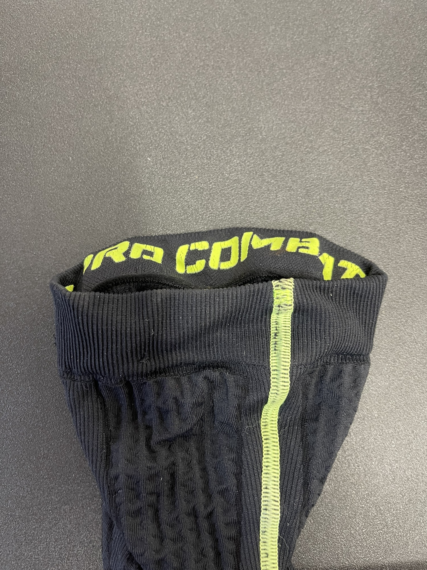 Nike Pro Combat Arm Sleeve Black Neon Yellow SidelineSwap