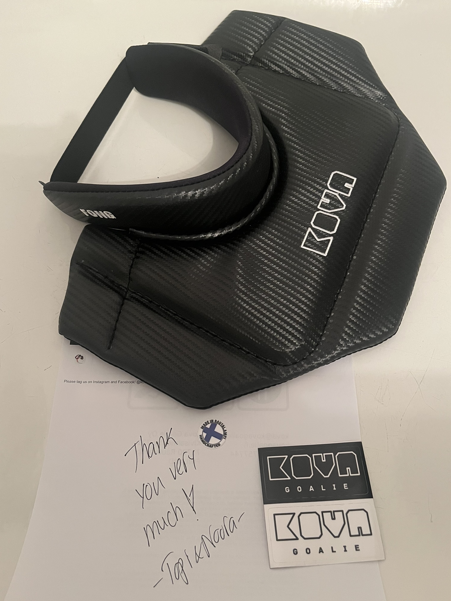 New Kova Goalie Neck Guard With Gel Foam SidelineSwap