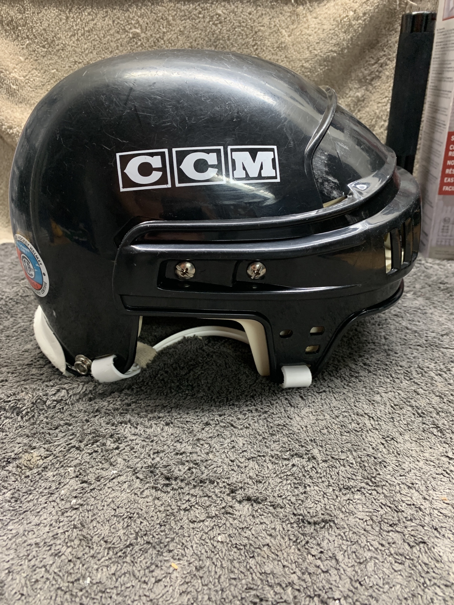 VINTAGE HT2 CCM HOCKEY HELMET WITH CCM JAW GUARD 758 SidelineSwap