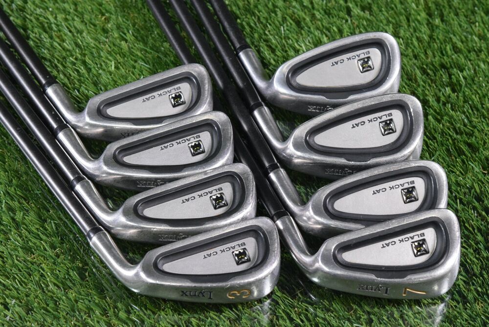 LYNX BLACK CAT 3PW GOLF CLUB SET W/ FLARE UNIFIBER STIFF FLEX GRAPHITE