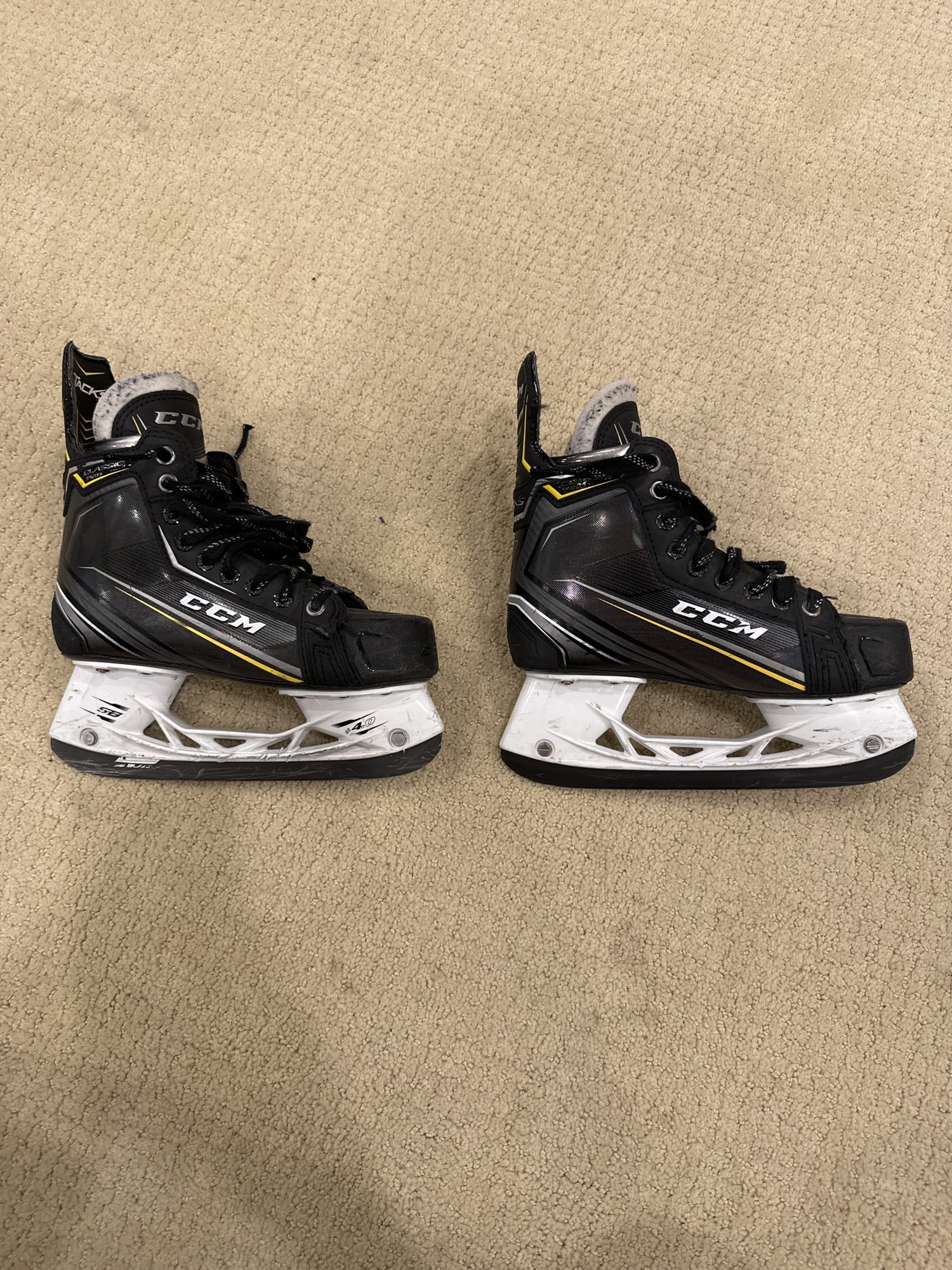 Used CCM Regular Width Size 4.5 Tacks Classic Pro+ Hockey Skates SidelineSwap