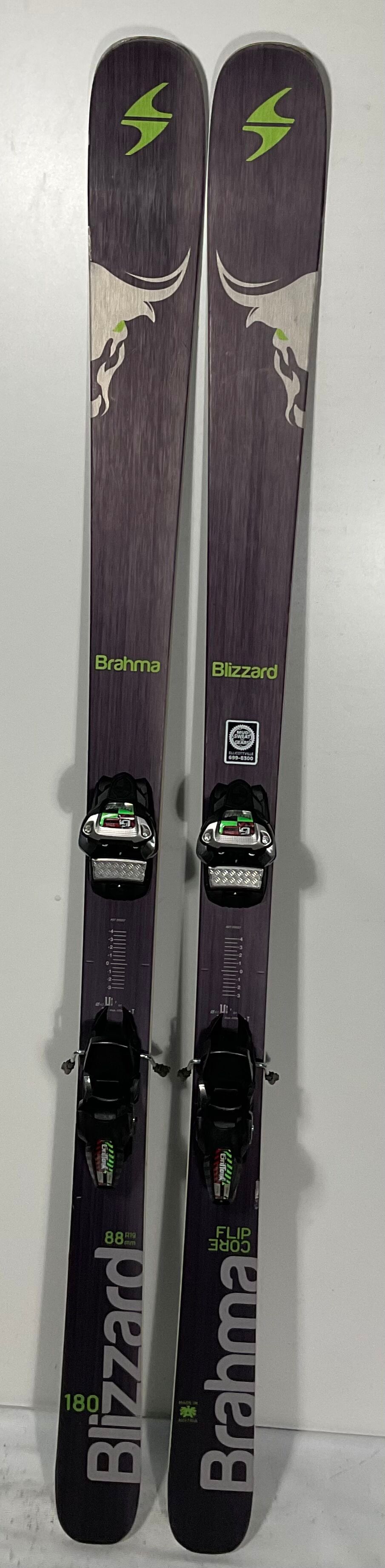 Used Blizzard 180 cm All Mountain Brahma Skis With Marker Griffon