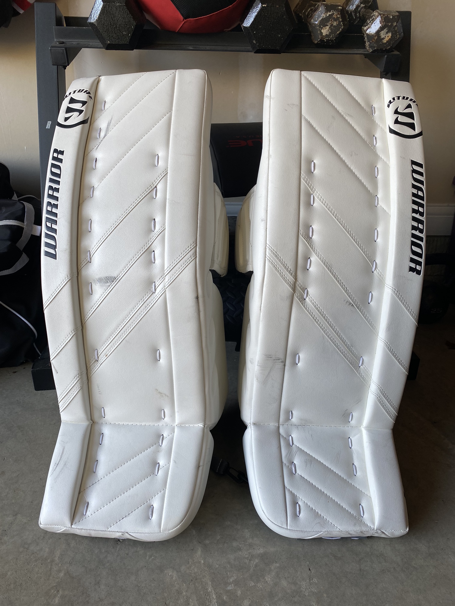 Warrior RG4 intermediate goalie leg pads SidelineSwap