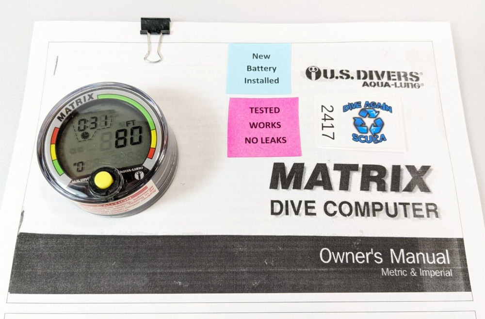 US Divers / Aqua Lung Matrix Scuba Dive Diving Computer Puck Module