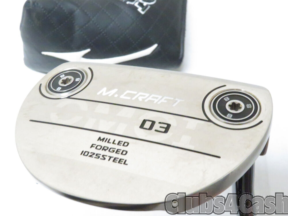 Mizuno OMOI M Craft 03 Putter Full Mallet Double Nickel Chrome 35" +Cover SidelineSwap