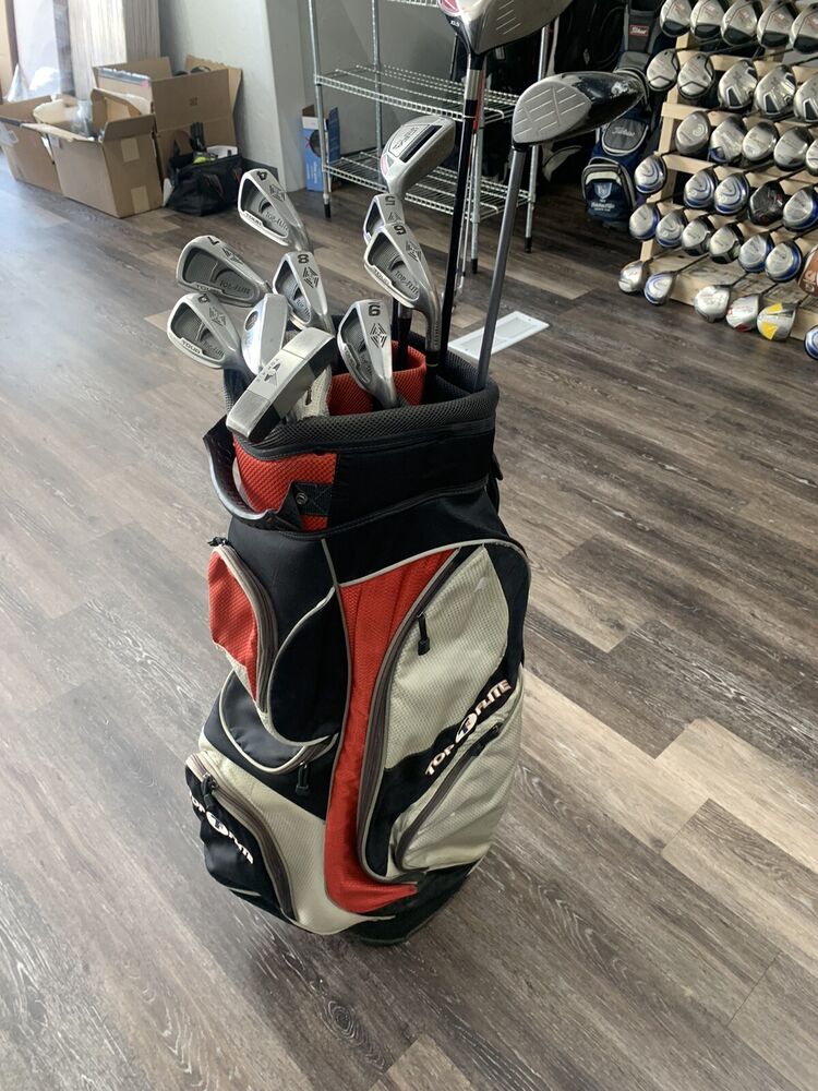 Complete Set of Golf Clubs TaylorMade, Callaway, Top Flight (1/2