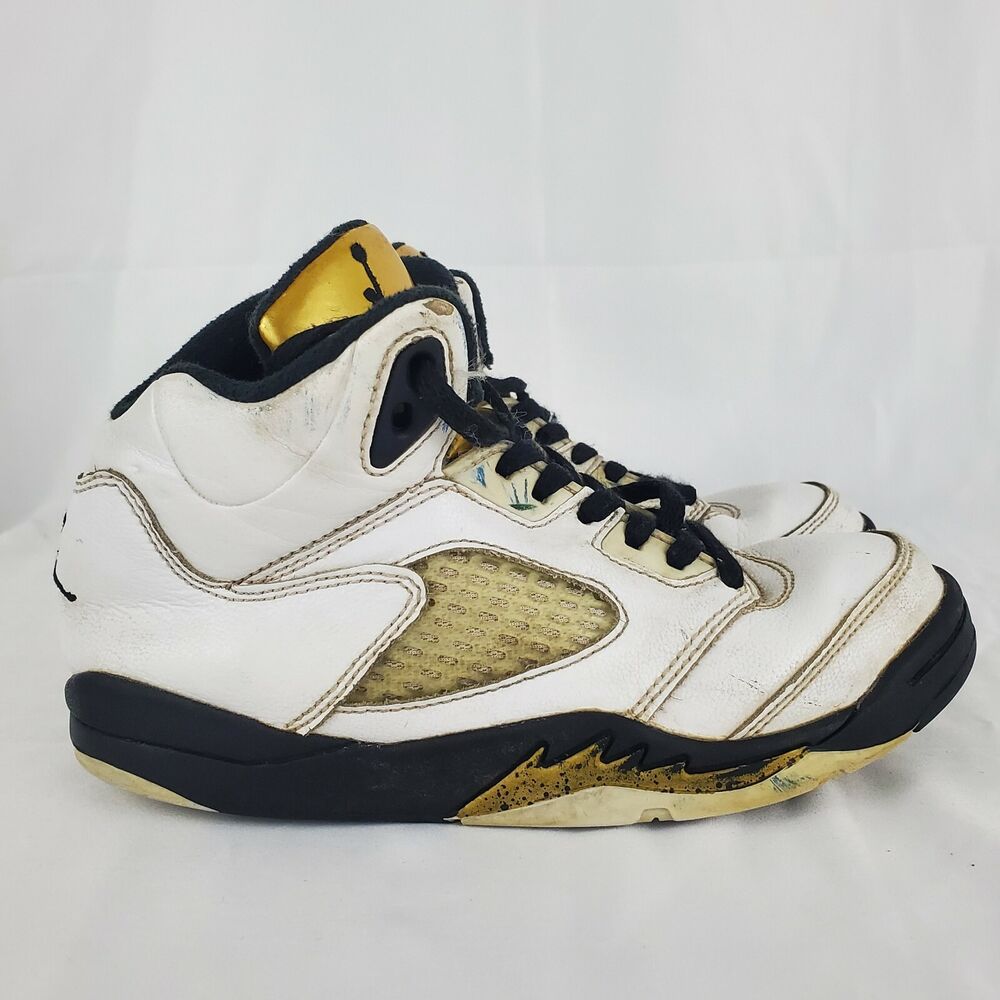 retro 5 white yellow black