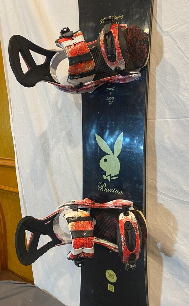 Burton Custom Playboy 50th Anniversary 158cm Snowboard Cartel Bindings
