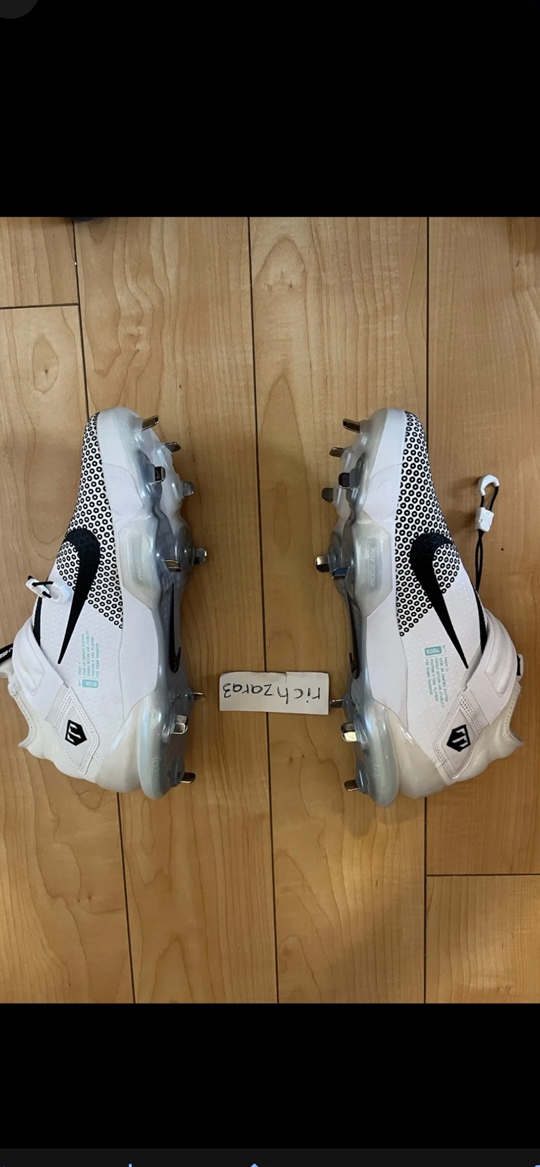 Nike Force Zoom Trout White Metal Baseball Cleats High Top 13