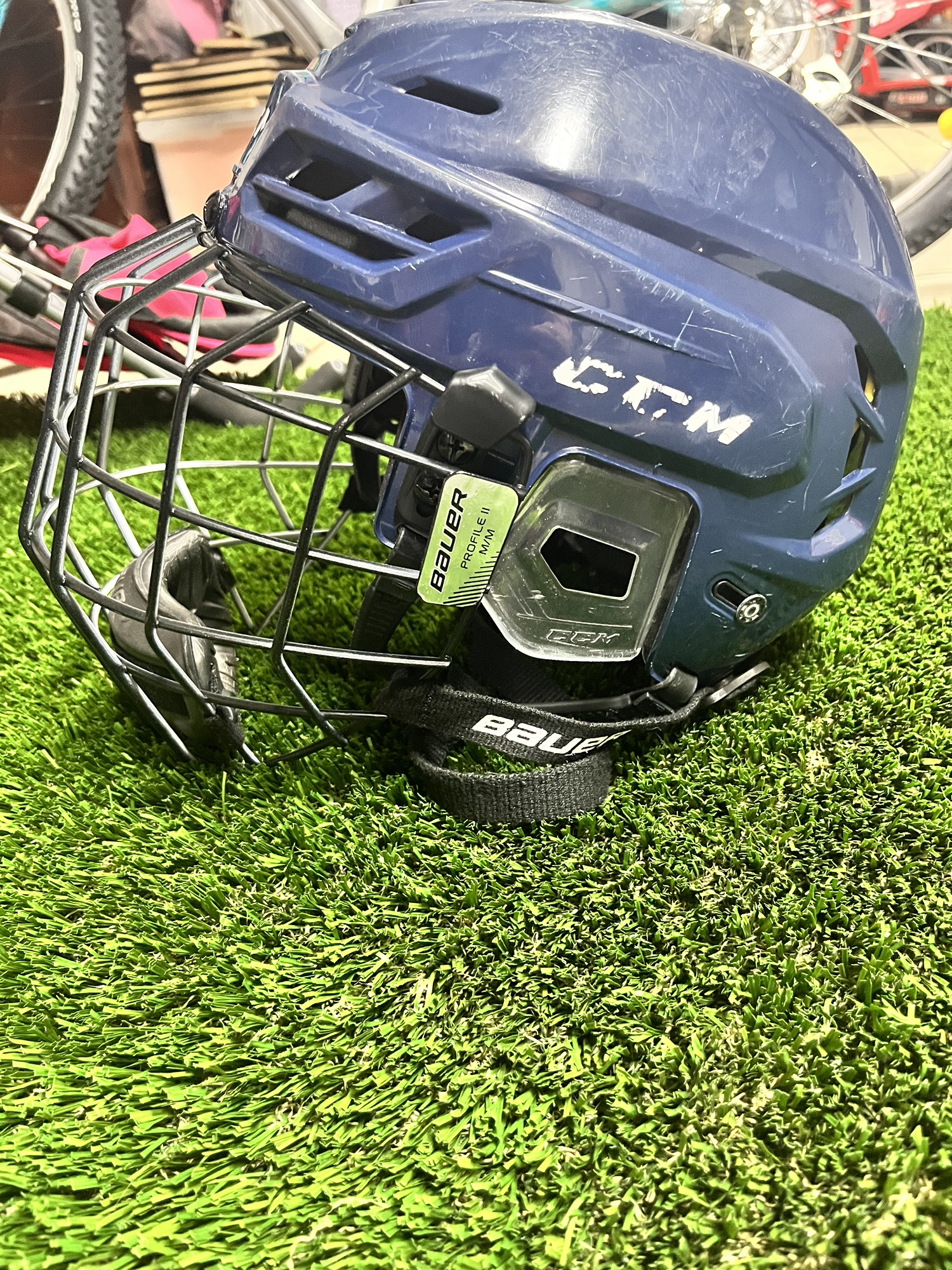 Used Medium CCM Pro Stock Tacks 310 Helmet SidelineSwap